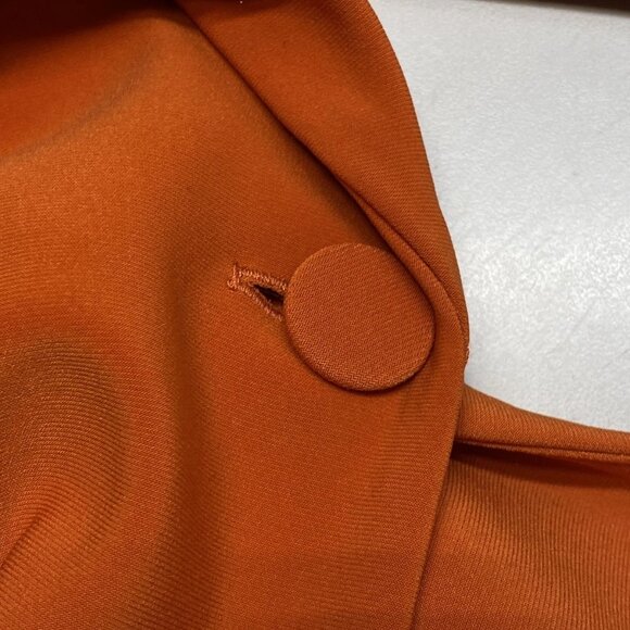 Joseph Ribkoff Women’s Lava Orange Single-Breasted Blazer Size 10 - Picture 3 of 12